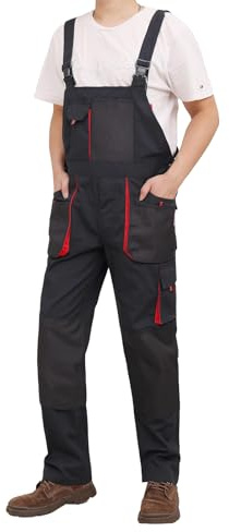 WORK IDEA Herren-Arbeitslatzhose mit Oxford-Knietaschen; strapazierfähige Leinwand