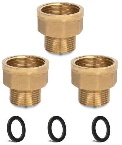 3 pcs Faucet Adapter Kit, CNYMANY Female G1 to Male G3/4 Kitchen Aerator Adapter Set Sink Faucet Adapter Connecting Garden Hose Water Filter Standard Hose via Diverter