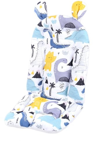 Liemuao Passeggino Cuscino Supporto Bambino in Cotone, Carino Cuscini Riduttori per Passeggini, Imbottitura Universale per Neonati, Sedile Reversibile per Passeggino, Materassino per Estate e Inverno