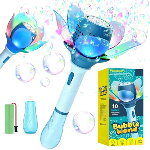 xinrongda Blumen Seifenblasenstab, Lotosblume Seifenblasenmaschine Kinder