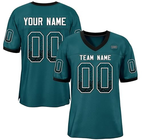 Customize Your Own American Football Jersey Printed with Name Number Logo Personalized Rugby Shirt for Men Youth Women Kids