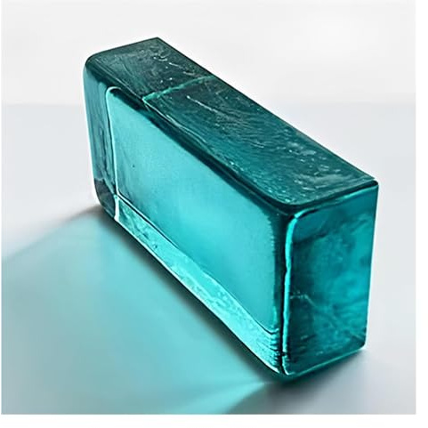 QZLNONTK Blocs de Verre Transparents colorés et Transparents – Briques de Cristal rectangulaires for la décoration de la Maison, du Bureau, du Bar et de l'hôtel(Light Blue)