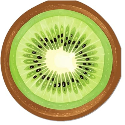 100pcs Kiwi Fruit Paper Napkins, 2-Ply Disposable Party Napkins with Green Flesh & Brown Skin Design Decorative Serviettes for Birthday, Baby Shower, BBQ, Kitchen Dining, Picnic, Fruit-Themed