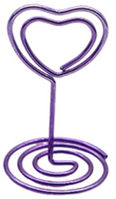 10 soportes para números de mesa de 1.9 pulgadas, soportes de alambre para tarjetas, notas, fotos, etiquetas de alimentos, para decoración de mesa de boda