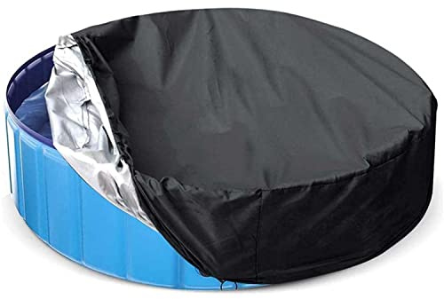 Cubierta plegable para piscina, lona impermeable para piscina infantil al aire libre, protección contra el polvo y la lluvia, duradera y fácil de usar