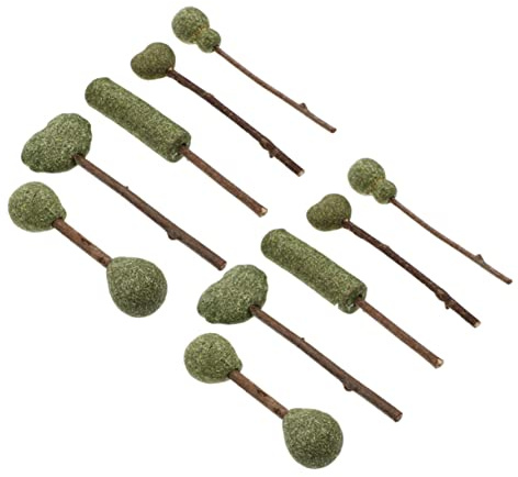DOITOOL 10 Stück Teiliges essbares Katzenminze Lollipops Natürliche Catnip Sticks als Katzenspielzeug und Kauspielzeug zur Unterstützung der Verdauung und Aktivität bei Katzen