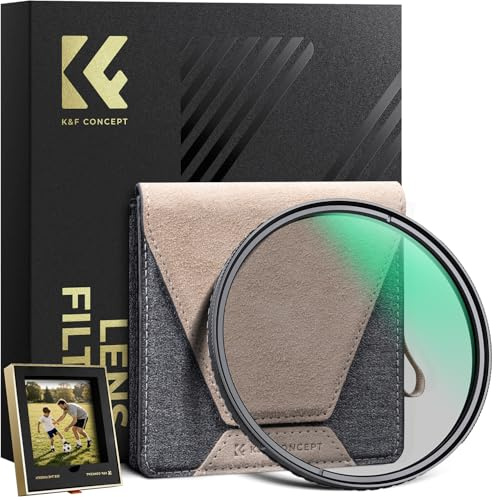 K&F CONCEPT 2-IN-1 Filter 82mm Polfilter True Color Polfilter & Ultra-niedrige Reflexion, Optisches Glas mit Multi-Nano-Beschichtung (Nano-Xcel PRO)