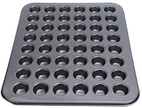 Dpofirs 48-koppars Mini Muffinspanna, Nonstick-muffinsplåt i Kolstål med Jämn Värmefördelning för Köksbakverk