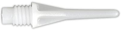 Karella Dartspitzen Pro-Tip, Made in Germany, stabile Dartspitzen Kunststoff, Softdart Spitzen, Dart Spitzen elektronische Dartscheibe, Perfekter Halt im Dartautomat, 100 STK, 2BA Gewinde, weiß