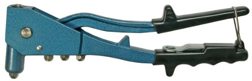 SW-Stahl 42700L Tenaza para Remaches 250 mm con 4 Boquillas de 2,4-4,8 mm | Herramienta de remachado manual para reparaciones, pinzas para remachar profesionales, diseño robusto de alta resistencia
