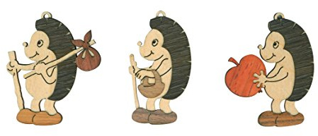 Kuhnert - Schmuckanhänger/Baumschmuck - Motiv: Igel im 6er Set - Made in Germany