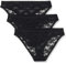 Iris & Lilly Damen Bikini-Unterwäsche Spitze, 3er-Pack, Schwarz, 36