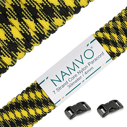 Namvo 550 Paracord Mil Spec Type III 7 Strand Parachute Cord Total Length 100ft/30 Meters Spots/Stripes/Camouflage