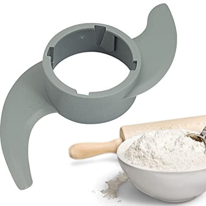 Lichtblau Knethaken 2646 grau für Bosch Küchenmaschine I Ersatz Knethaken passend für MCM3100W, MCM3110W und MCM3200 I Kunststoff Knethaken für Küchenmaschinen I Ersatzteil Bosch Küchenmaschine