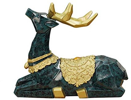 MYBA Weinregal Weinflaschenhalter Harz Hirsch Weinschrank Weinregale Arbeitsplatte Weinregal Bar Zähler Desktop Zubehör Dekor Geschenke Flaschenregal (Color : A)