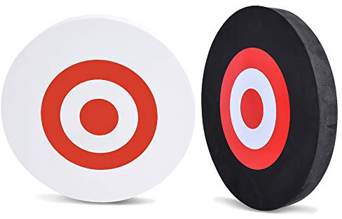 ZZYB 2pcs Tiro con L'Arco Eva Schiuma Freccia Bersaglio 25 x 3 cm Tiro con L'Arco Eva Schiuma Bersaglio Arco autoguarigione Pratica di Caccia in Movimento Nero Bianco (Nero + Bianco)