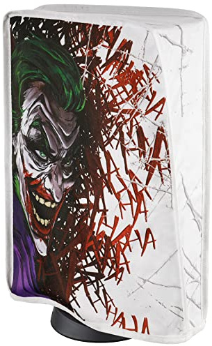 PlayVital Staubhülle für ps5,Spritzwasserdichte Tasche Staubschutze Hülle,Schutzhülle Abdeckung Case für PS5 Konsole Digital Edition&Regular Edition(Clown Hahaha)