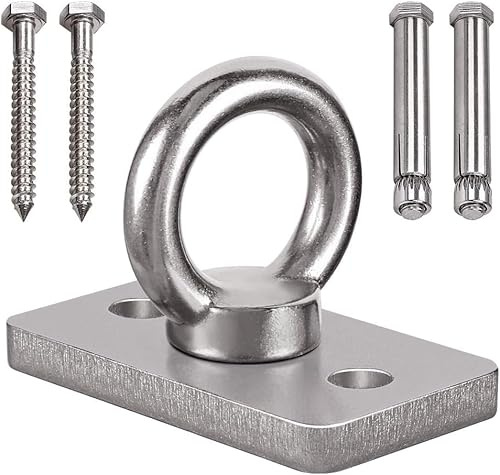 WAREMAID Gancio per Soffitto, Supporto per Sacco da Boxe, Yoga Amaca Fissaggio a Muro, Corda Battaglia, Ancoraggio da Parete Allenamento Sospensione Acciaio Inossidabile Trainer Mount, Capacità 680KG