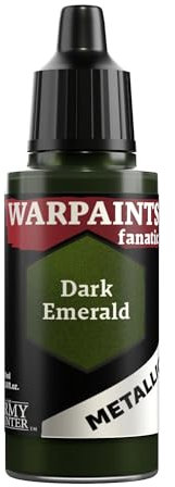 The Army Painter, Warpaints Fanatic Metallics Dark Emerald Single Acrylics, Miniature Hobby Painting, Quality Paint for Miniature Wargaming