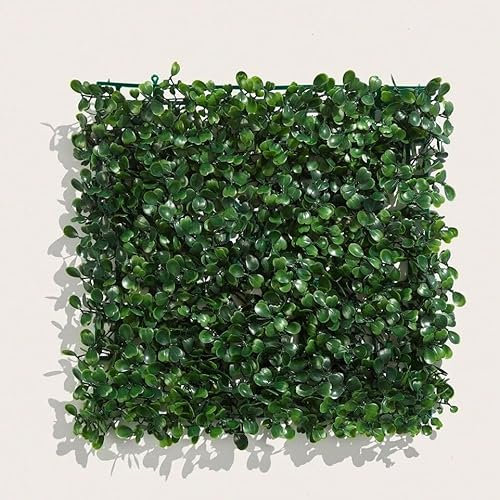 Cobenga 12 Pezzi Fondale per Pannelli da Parete in Erba Artificiale, Pannelli da Parete in Erba 10x 10, Pannelli in Finto Verde di Bosso per Decorazioni da Parete Verde per Interni ed Esterni