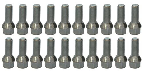 20 x Radschrauben Radbolzen M12x1,25 28mm Kegelbund 60° Kegel SW17