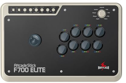 MAYFLASH Arcade Stick F700 Elite with Sanwa buttons and joystick for PS5, PS4, Switch/Switch 2, Windows, Apple, Android and more. Fighting Stick Support Wireless Bluetooth, 2.4G and Wired Connection