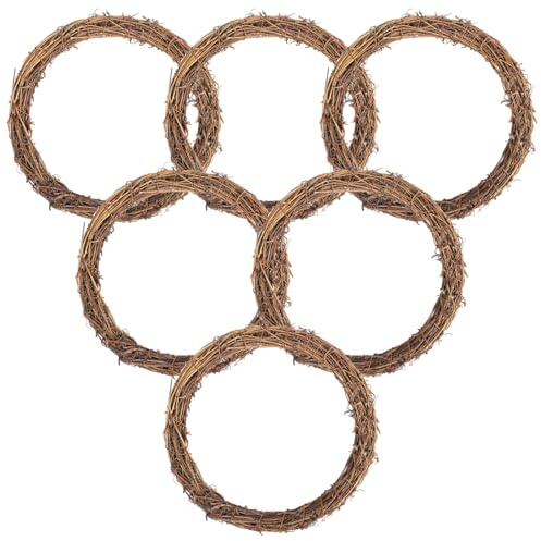 4 Pcs Grapevine Wreath 12 inch - DIY Crafts Natural Grapevine Twig Vines, Vines Garland Wreaths for Wedding House Holiday Door Vase Wall Decor