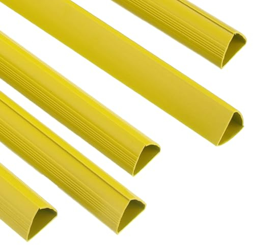 PATIKIL 10Pcs Binding Bars, 25mm Binding Bars Slide Grip 220 Sheets Capacity A4 Size Report Binder Triangle Presentation Binder for Report Cover Resume, Yellow