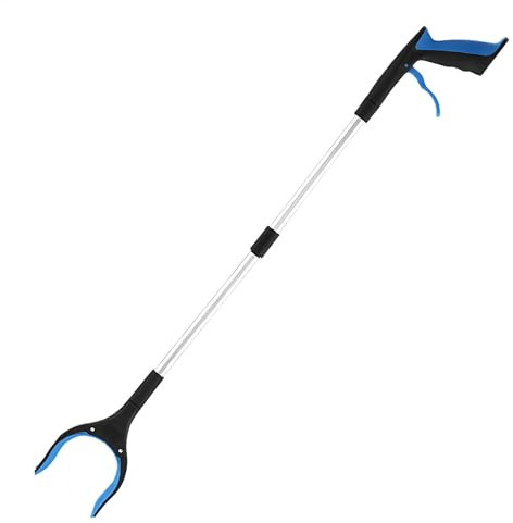 Pince de préhension Extra Longue, Outil de préhension Pliable, 83 cm, avec mâchoire rotative et aimants, bâton de ramassage Robuste pour Personnes âgées, Poubelle