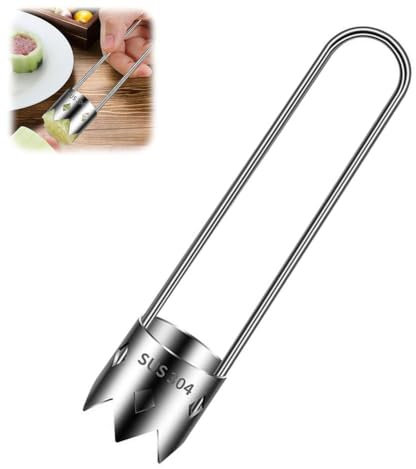 Fruit and Vegetable Corer Tool,Red Bell Pepper Seed Corer,Stainless Steel Fruite Seed Corer,Pepper Tool,Fruit Remover Core R