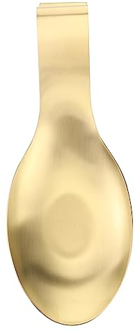 KOCKSHION Repose-cuillère En Acier Inoxydable Épais Résistant à La Chaleur, Support De Louche Métallique Surface Lisse, Usage La Cuisine, Couleur Dorée