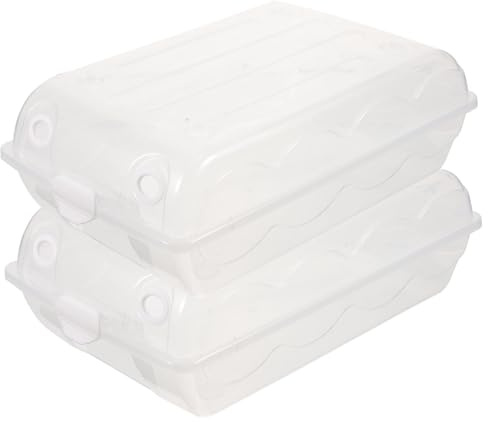 IMIKEYA Caja de Zapatos de Plástico 2 Piezas PP Gruesa Transparente | Apilable Diseño de Riel, Tapa Varios Estilos, Blanco, para Guardar Calzado en Esquina Mesa Estilo Aleatorio