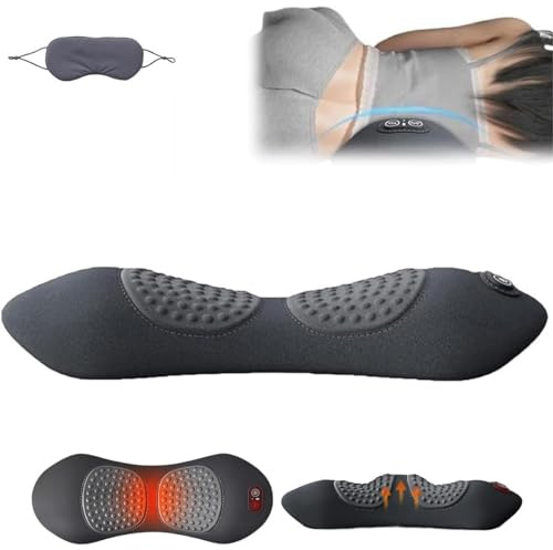 Triple Fusion Massagegerät, Tragbares 3-in-1-Rückenmassagekissen Für Nacken, Schultern Und Rücken, Wiederaufladbares Elektrisches Lordosenstützkissen, Mit Traktion