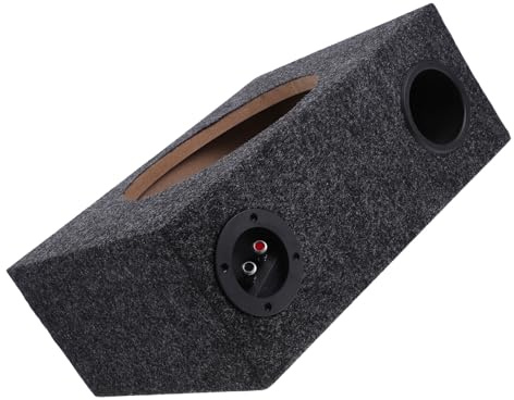ifundom Caisson de Basses 10 Pouces pour Voiture, Caisson Passif Ultra-Plat en Bois et Abs, Boîtier Vide pour Subwoofer Automobile, Boîtier Audio Compatible Système Auto, Installation