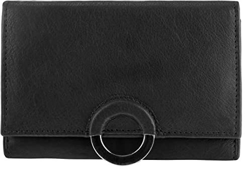 Alpenleder Portmonee - Modell: ABTWIL (Handgefertigt) - Nachhaltiges Bio-Leder aus regionaler Landwirtschaft | Geldbörse, Portmonee Damen & Herren Leder *Fair Produziert* (13 x 9.5 x 2cm, Schwarz)