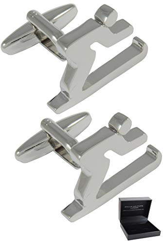 Collar and Cuffs London - Premium Cufflinks with Gift Box - Designer Cufflinks for Men - Solid Brass - Individual Sports - Single Personal Sport