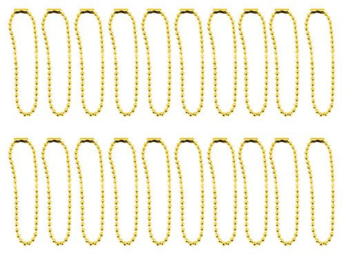 UOOOM 20 Stück Kugelketten-Verbinder Schließe Schlüsselanhänger Metallanhänger (Gold)
