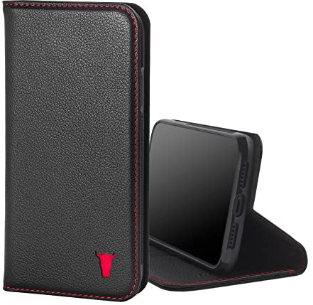 TORRO Hülle kompatibel mit iPhone 11– Premium Leder Hülle mit Standfunktion und Kartenfächern (Schwarz)