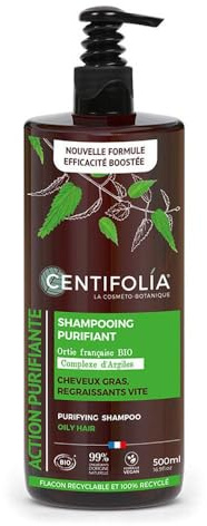 Centifolia Champú Cheveux Gras Bio Argile Verte et Ortie 500 ml