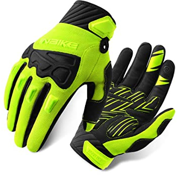 INBIKE Mountain Bike Gloves Cycling Mens MTB Bicycle Cycle for Men Road Padded Accessories Racing Gym Touchscreen Full Finger Womens Green XL
