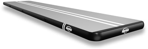 BERG AirTrack Home | Mit Elektrischer Luftpumpe und Tasche | Yogamatte | Tumblingmatte | Verschiedene Größe | Schwarz/Grau