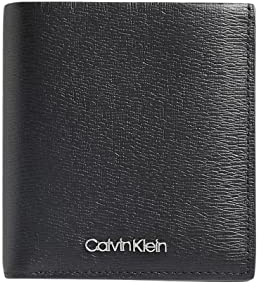 Calvin Klein Herren Minimalism Reisezubehör-Dreifachgefaltete Brieftasche, Ck Black