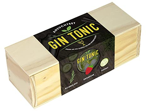 Resetea ANZUCHTSET GIN TONIC, Rosmarin, Erdbeere und Gurke
