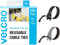 VELCRO Brand 150pk Cable Ties Value Pack | Replace Zip Ties with Reusable Straps, Reduce Waste | for Wire Management and Cord Organizer | 8 x 1/2 Thin Pre-Cut Design, Black and Gray