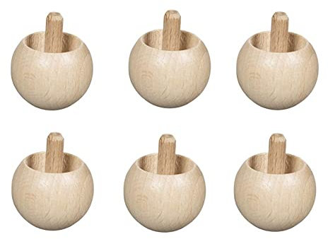 Ameisenkeks ® Wendekreisel Natur geölt mit Walnussöl 6er Set
