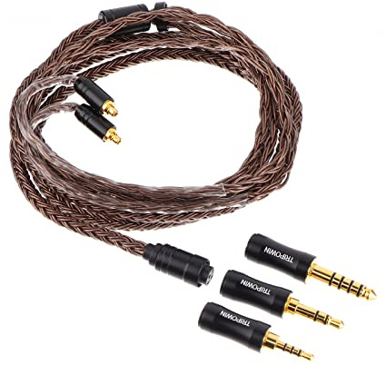 Linsoul Tripowin Amber 32AWG OFC Oxygen Free Cable HiFi IEM cavo intercambiabile 2,5 mm/3,5 mm/4,4 mm, cavo di ricambio per audiofilo (MMCX)