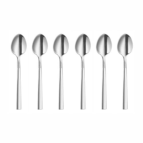 VILLA ITALIA Elegantes Espressotelöffel - Set Besteck Set Tafelbesteck Chrom Edelstahl 6 Stück VICTORIA