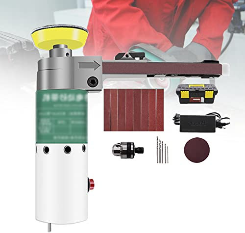 JORAsa Ponceuse à Bande sans balais à Courroie, Ponceuse à polir, régulation de Vitesse à Sept Niveaux, Moteur à Fil de cuivre 100 W, pour Bois, Meubles, métal, etc. (Taille : (PC Shell))