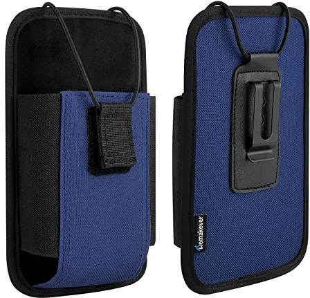 Großes Scanner-Holster, robuste vertikale Tragetasche für Zebra TC75x, TC75, TC70x, TC70, TC72, TC77, M60, MC65, MC67, mobiler Computer, Barcode-Scanner-Halter mit Metall-Gürtelclip, Blau