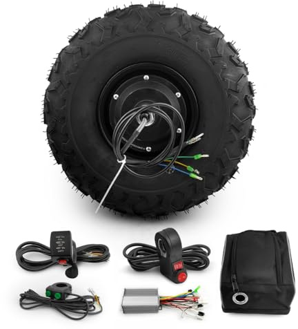 14.5 Inch 500W Brushless Geared Hub Motor With 145/70-6 Off Road Tire For Trolley Wheelbarrow Scooter (24V500W)